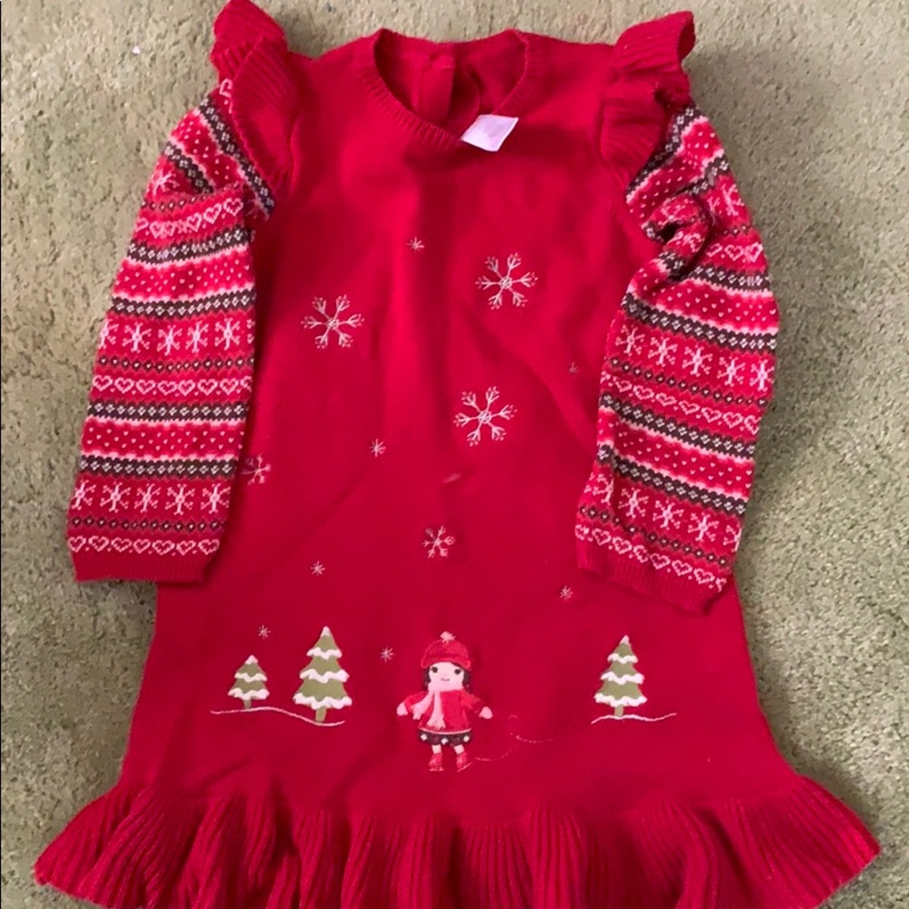 Girls winter sweater dress